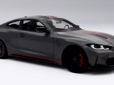 BMW M4csl Low-poly 3D model