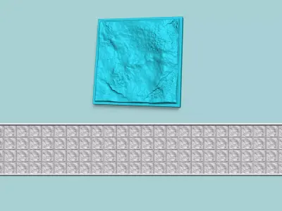 Wall Panel A21 Rock Stone - Interior Design Decoration 3D print model