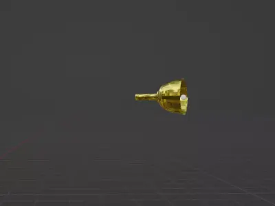 Golden Bell Free low-poly 3D model purchase