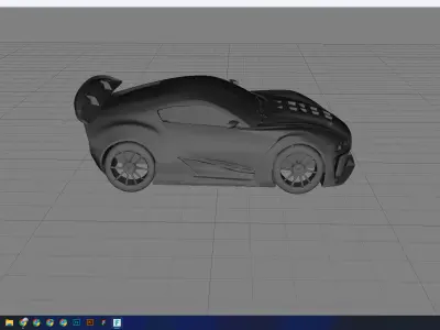 Futuristic Hyper-Realistic Sports Car 3D Model 3D model