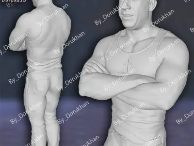 Vin Diesel Fast STL 3D Model Printer Movie Custom Action Figure 3D print model