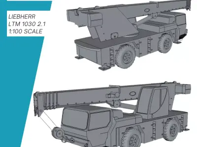 Liebherr LTM 1030 Bundeswehr 3D print model