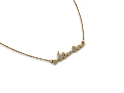 Custom Diamond Name Pendant OLIVIA 3D print model