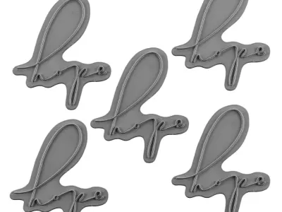 Hope Neon Sign 3D model