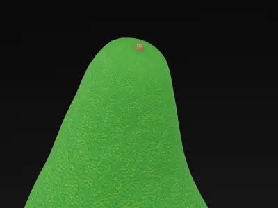 Realistic Avocado Low-poly 3D model