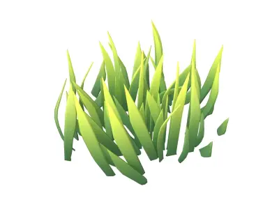 Cartoon Grass v2 003 Low-poly 3D model