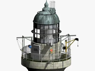 Skerryvore Lighthouse - simple version Low-poly 3D model