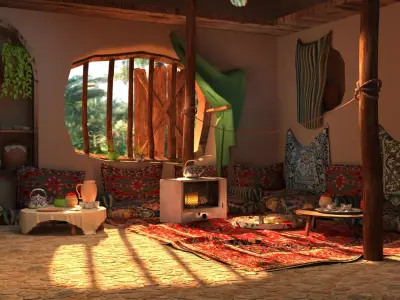 Arab mud room 3D model