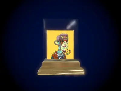 Mutant Ape 26 Gold Club Low-poly 3D model