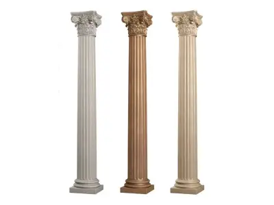 Classical round columns 3D model purchase