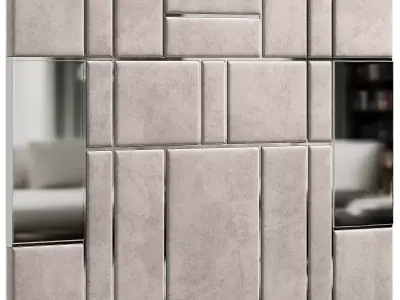 Panel mirrors for living room 3D model