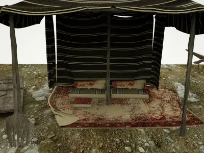 Anatolian village tent 3D model