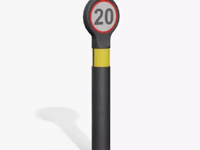 Traffic Bollard E Low-poly 3D model