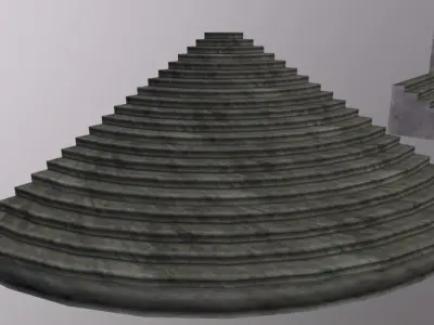 Stairs Gothic Pack Low-poly 3D model