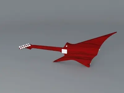A custom Explorer inspired guitar Free 3D model