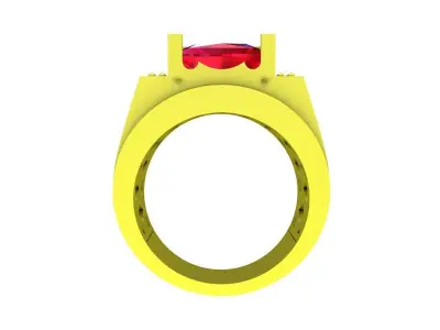 A7455 Dragon Korean Style Diamond Men Ring 3D print model