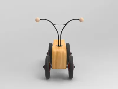 Kleiner Onkel Push-Powered Vehicle Low-poly 3D model