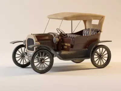 FORD T-1915 CAR Low-poly 3D model
