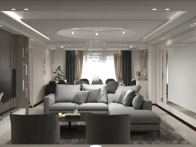 interior neoclassical design  3D model