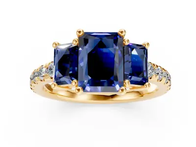 Pandora Sapphire Ring Free 3D print model