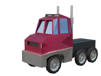 LOW POLY TRUCK toy Low-poly 3D model
