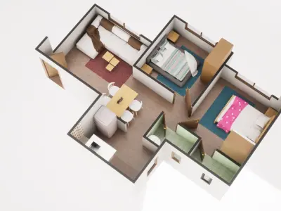 3D Floor Plan Model 23 3D model