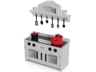 Cars and action games Play Kitchen Set 3D model