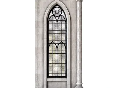 Throne Room Window Wall 3D model