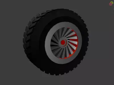 Car Tire 4x4 - Game Ready Wheel 3D Model Low-poly 3D model