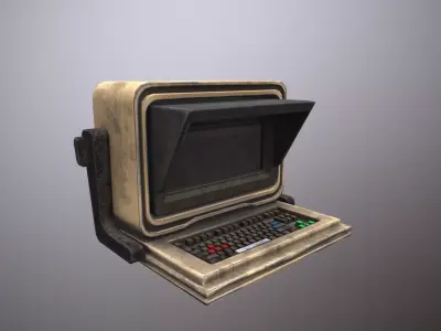sci-fi computer Low-poly 3D model