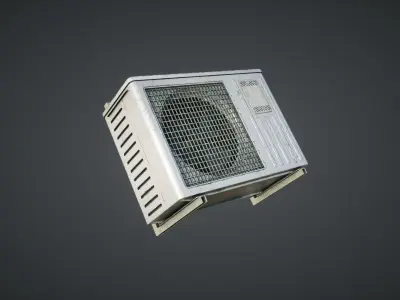 External air conditioner Low-poly 3D model