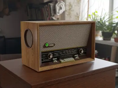 Rare tube stationary radio Dzintaras 3D model