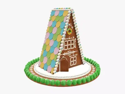Gingerbread Christmas house 3D model