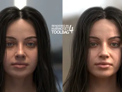 Woman Backpacker - Modular - Rigged Low-poly 3D model