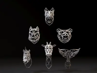 Animal on the wall 3D print model