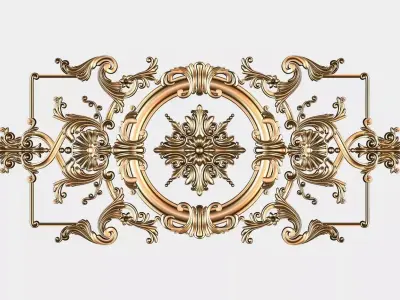Carved decor for cnc 38 3D model