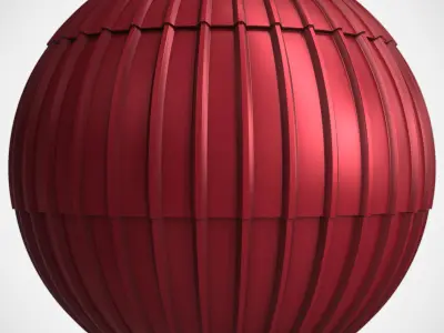 Roof Tile Materials 30- By 3 color Pbr By Sbsar 4k Low-poly 3D model