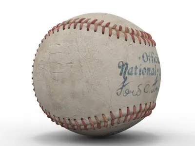 National League Baseball Ball 1950-1965 3D model