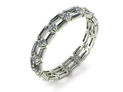 Women diamond ring set 3d 3D print model