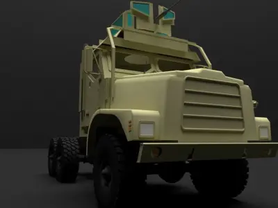 MTVR whit TRAILER  Low-poly 3D model