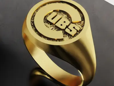 Chicago Cubs Baseball Fans Rings 3D Print Models 3D print model