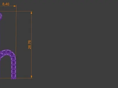 Diamond Lower Case H Pendant Gold Silver Gemstone Jewelry 3D print model