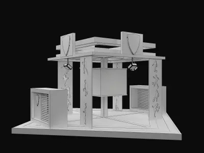 Booth Exhibition Stand a602c  3D model