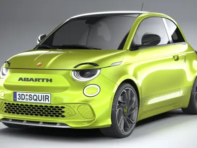 Fiat 500e Abarth 2023 3D model