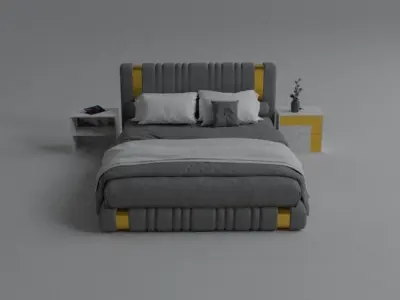 Bed interior 3D model Muraglia Luxury Bedroom 3D model