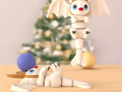 Reindeer Light Fury- articulated version and keychain 3D print model