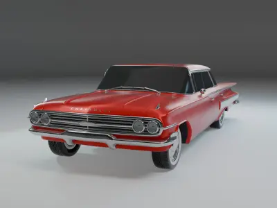 Chevrolet Impala 1961 Low-poly 3D model