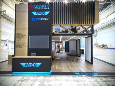 exhibition Low-poly 3D model