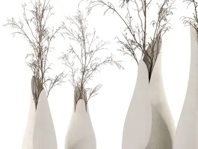 Decorative branches with Coals bouquet 3D model