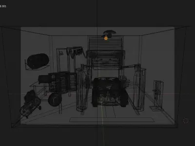 Mechanic Washing garage  3D model